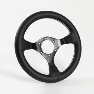 Amazon | ステアリング 28Φ PVCレザー ブラックスポーク